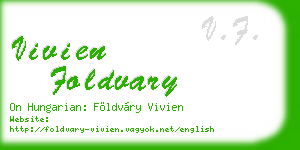 vivien foldvary business card