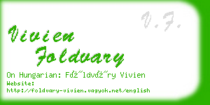 vivien foldvary business card